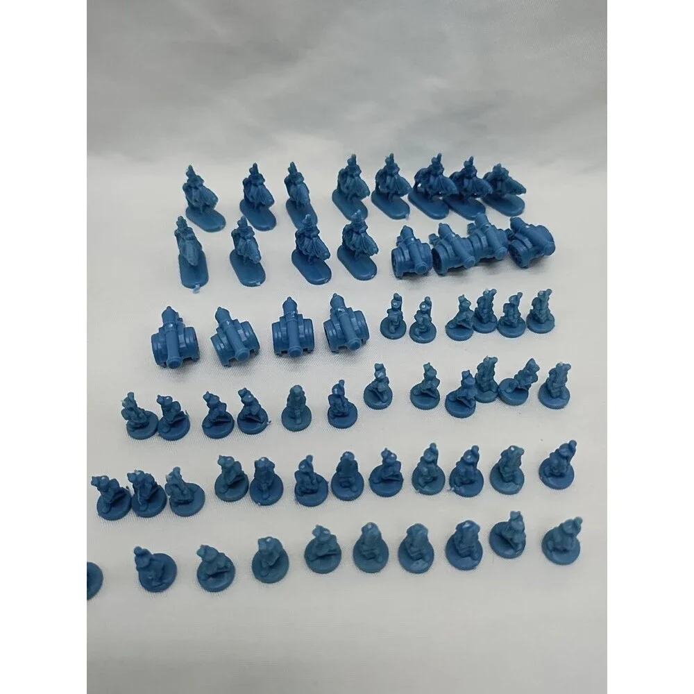 Set Of (60) 1993 Risk Blue Board Game Player Pieces